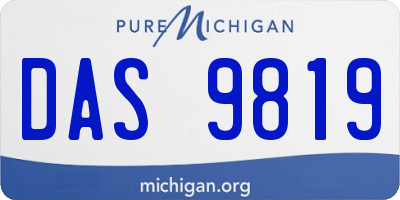 MI license plate DAS9819