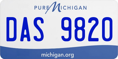 MI license plate DAS9820