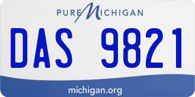 MI license plate DAS9821