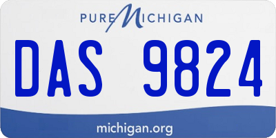 MI license plate DAS9824