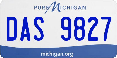 MI license plate DAS9827