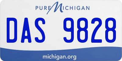 MI license plate DAS9828