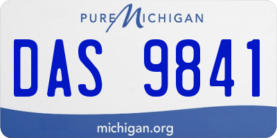 MI license plate DAS9841
