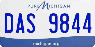 MI license plate DAS9844