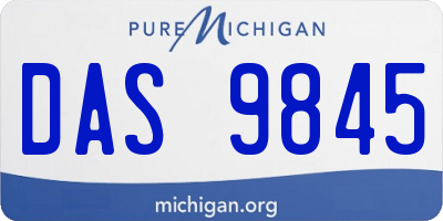 MI license plate DAS9845