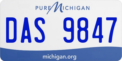 MI license plate DAS9847