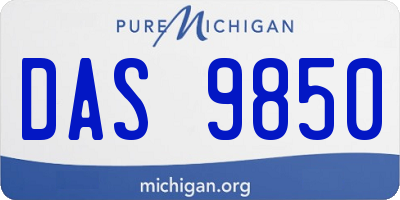 MI license plate DAS9850