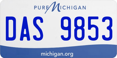 MI license plate DAS9853