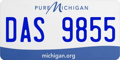 MI license plate DAS9855