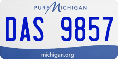 MI license plate DAS9857