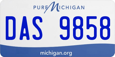 MI license plate DAS9858