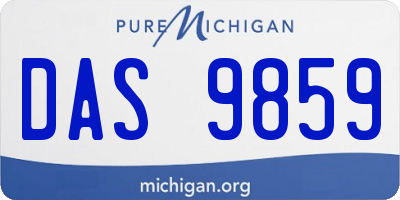 MI license plate DAS9859