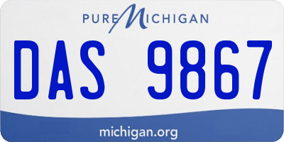 MI license plate DAS9867