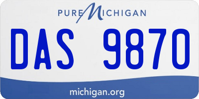 MI license plate DAS9870