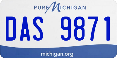 MI license plate DAS9871