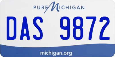 MI license plate DAS9872