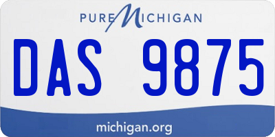 MI license plate DAS9875