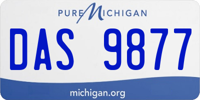 MI license plate DAS9877