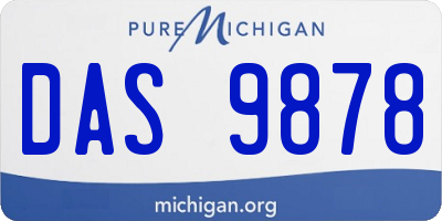 MI license plate DAS9878