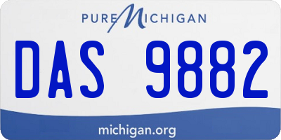 MI license plate DAS9882