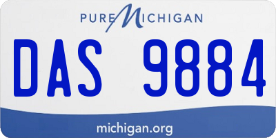 MI license plate DAS9884