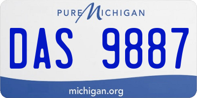 MI license plate DAS9887