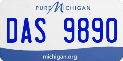 MI license plate DAS9890