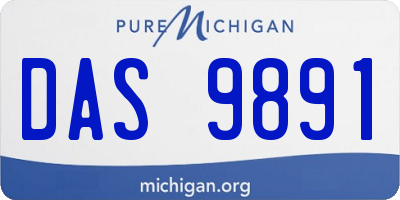 MI license plate DAS9891
