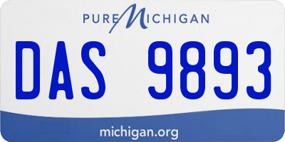 MI license plate DAS9893