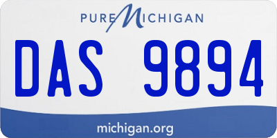 MI license plate DAS9894