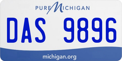 MI license plate DAS9896