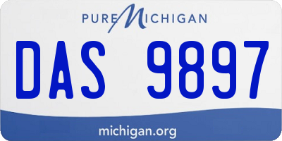 MI license plate DAS9897