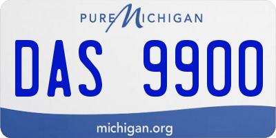 MI license plate DAS9900