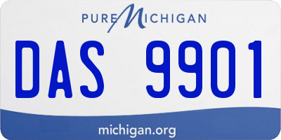 MI license plate DAS9901
