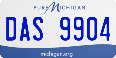 MI license plate DAS9904