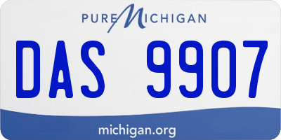 MI license plate DAS9907