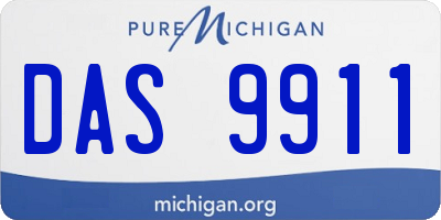 MI license plate DAS9911