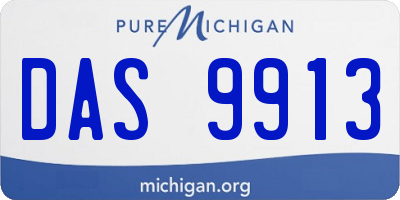 MI license plate DAS9913