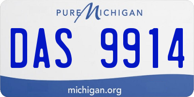 MI license plate DAS9914