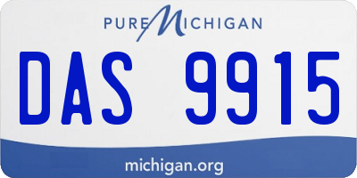 MI license plate DAS9915