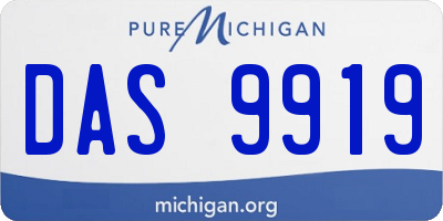 MI license plate DAS9919