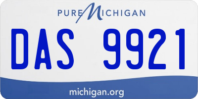 MI license plate DAS9921