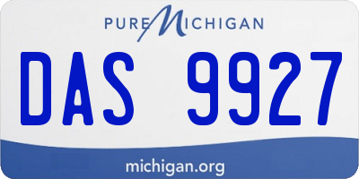 MI license plate DAS9927