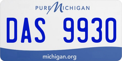 MI license plate DAS9930