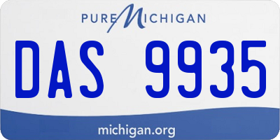 MI license plate DAS9935