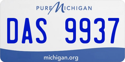 MI license plate DAS9937