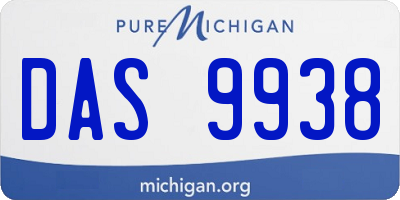 MI license plate DAS9938