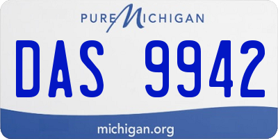 MI license plate DAS9942