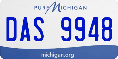 MI license plate DAS9948