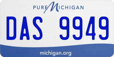 MI license plate DAS9949